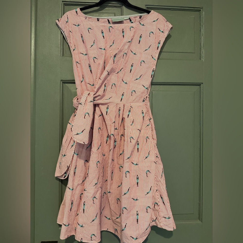 Maeve Red and White Striped Dress